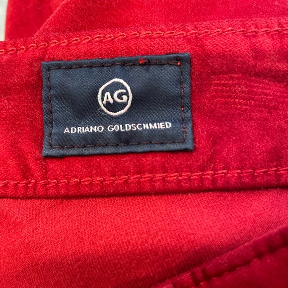 AG Farrah Skinny Red Velvet Jeans - Picture 6 of 16